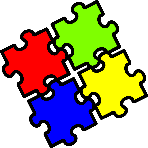 Jigsaw Fitting Together Clip Art At Clker Com   Vector Clip Art Online
