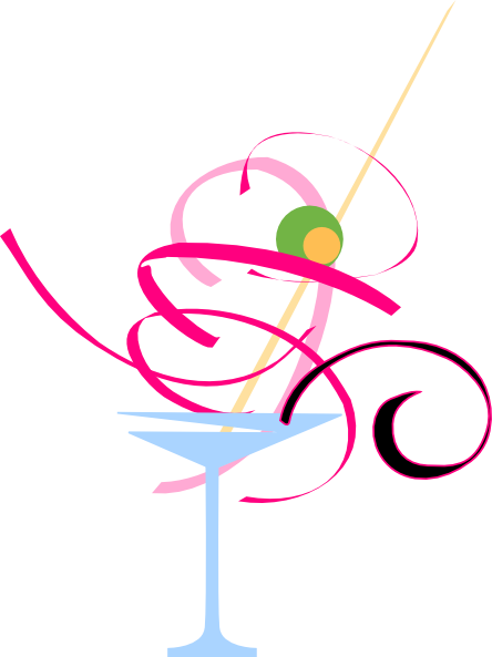 Pink And Blue Martini Clip Art At Clker Com   Vector Clip Art Online