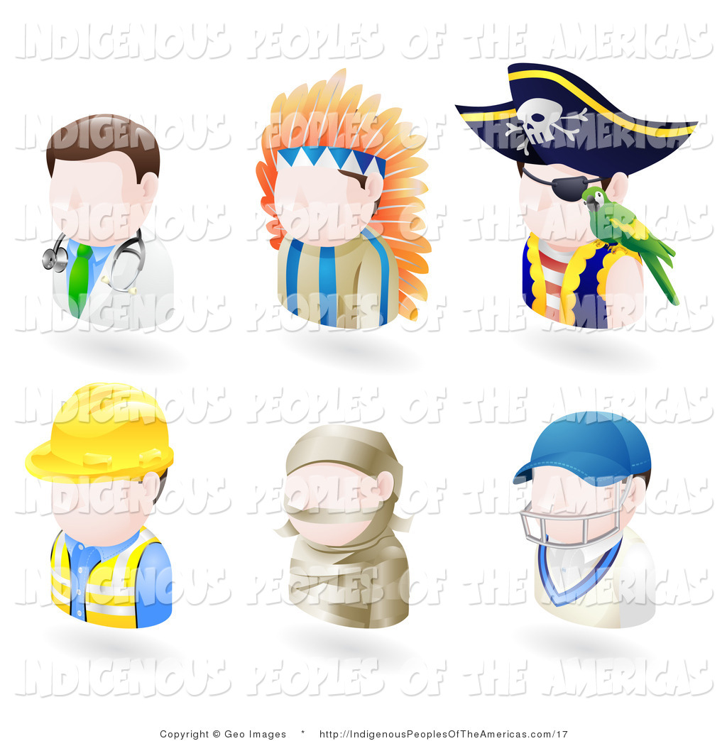 Preview  Vector Clipart Of Doctor Native American Pirate Contractor