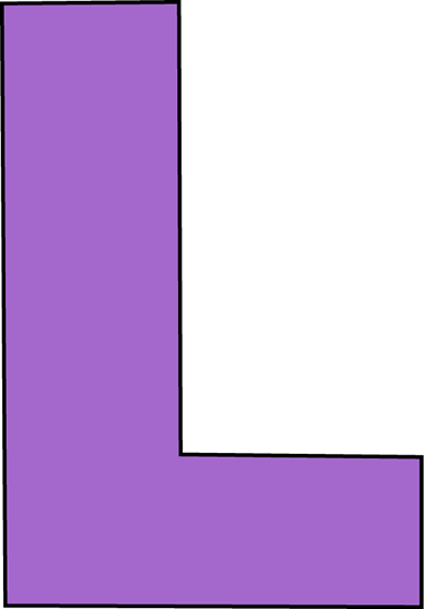 Purple Letter L Clip Art Image   Large Purple Capital Letter L