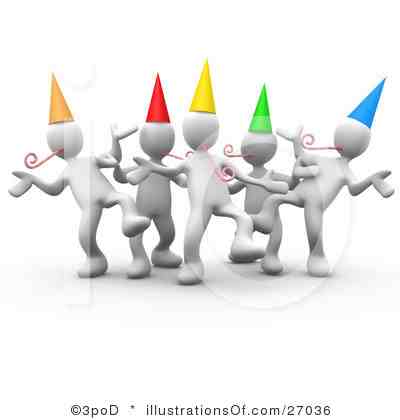 Royalty Free Party Clipart Illustration 27036