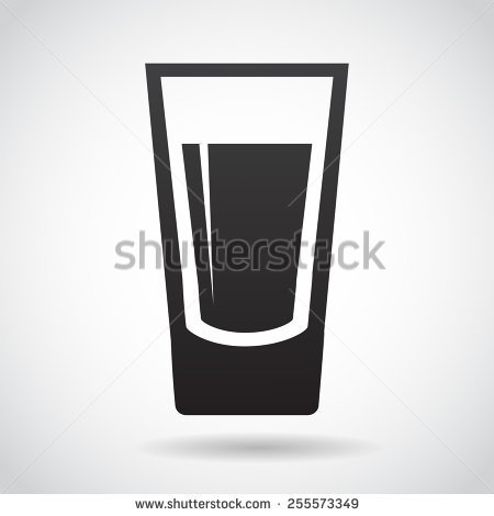 Shot Glass Icon Isolated On White Background  Vector Illustration