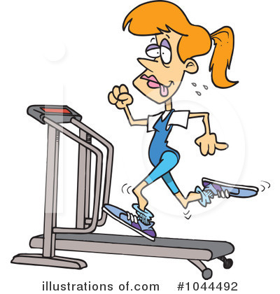 Treadmill Clipart  1044492 By Ron Leishman   Royalty Free  Rf  Stock    