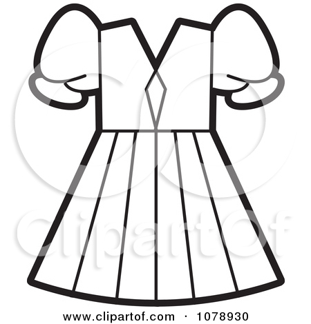 Clip Art Black And White Dress