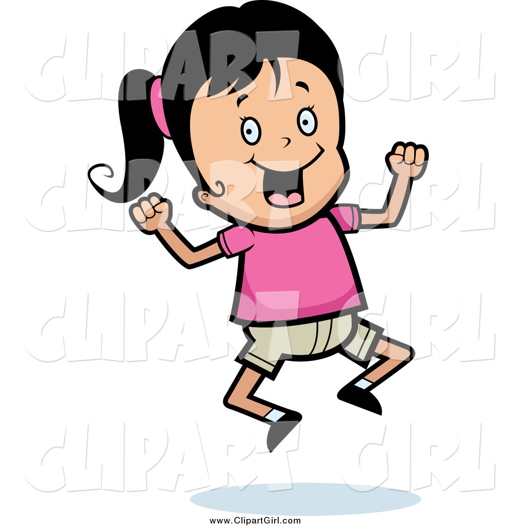 Clip Art Excited Black Haired