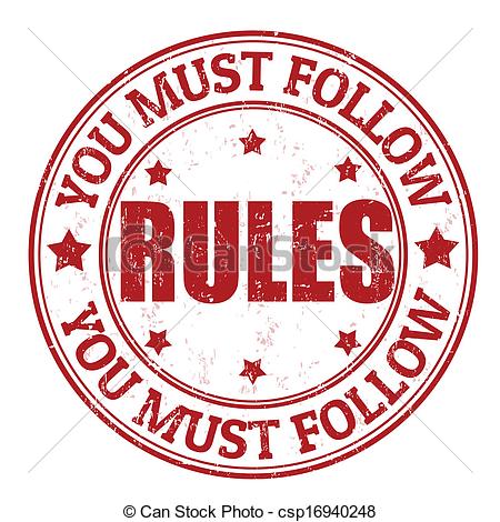 Eps Vector Of Rules Stamp   You Must Follow Rules Grunge Rubber Stamp