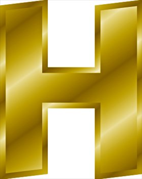 Free Gold Letter H Clipart   Free Clipart Graphics Images And Photos