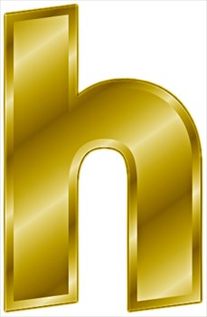 Free Gold Letter H  Clipart   Free Clipart Graphics Images And Photos