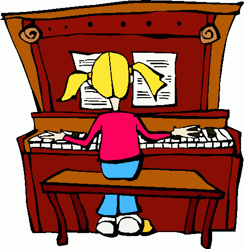 Girl Playing Piano Clipart   Girl Playing Piano Clip Art