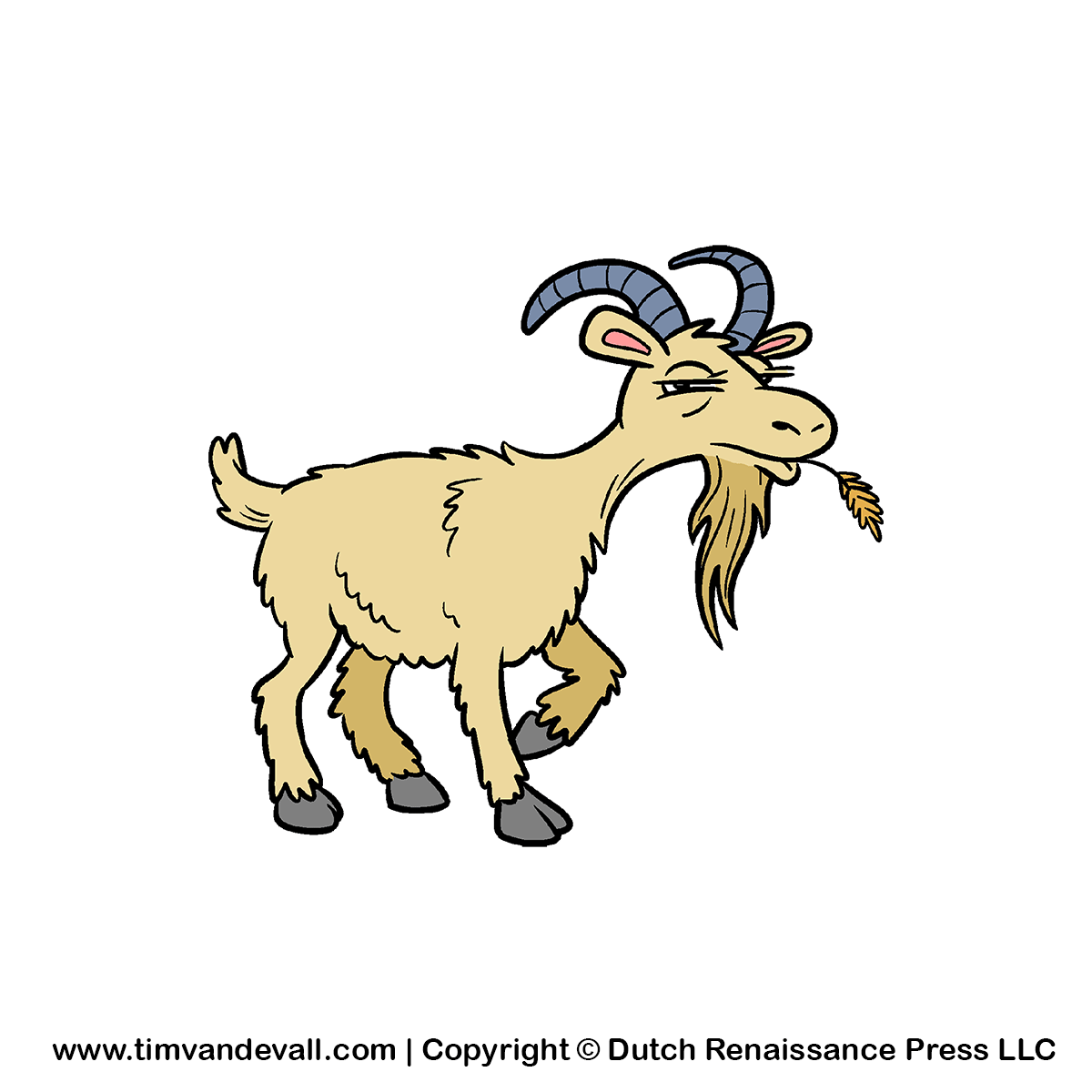 Goat Clipart Cartoon Image For Kids   Farm Animal Clipart