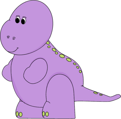 Purple Dinosaur Clip Art Image   Cute Purple Dinosaur