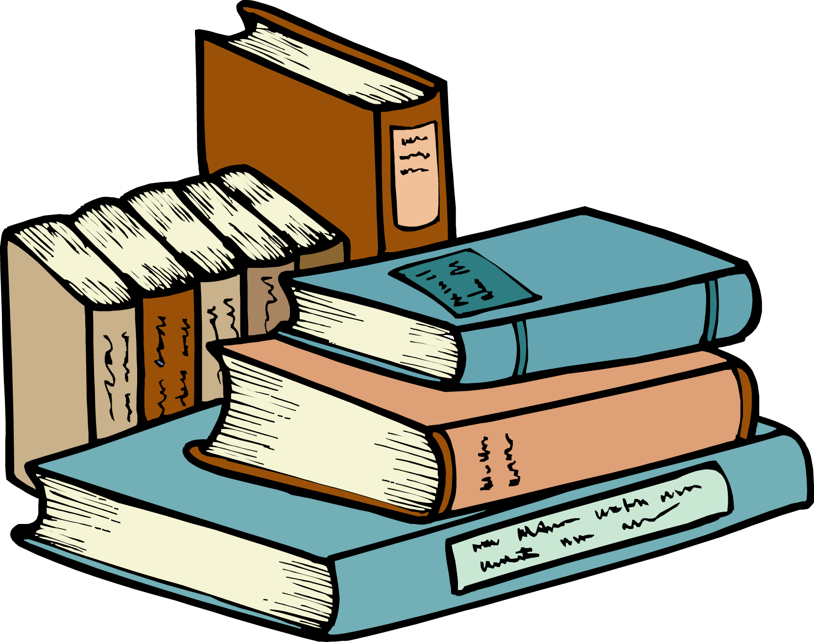 Stack Of Books Clipart Black And White   Clipart Panda   Free Clipart