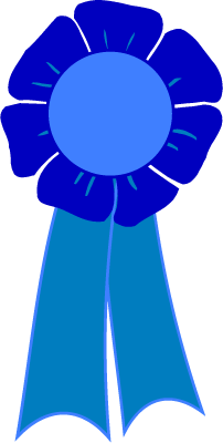 Award Clip Art   Blue Prize Ribbon