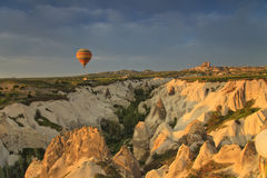 Balloon In Cappadocia Over The Hills Royalty Free Stock Images