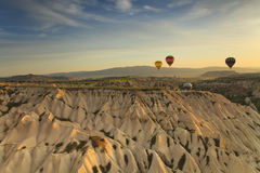 Balloons In Cappadocia Over The Hills Royalty Free Stock Image