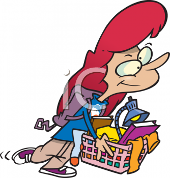 College Student Moving Away To School   Royalty Free Clipart Image