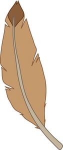 Feather Clipart Image   A Brown Cartoon Feather