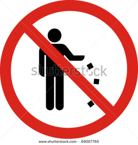 Go Back   Gallery For   No Littering Sign Clipart