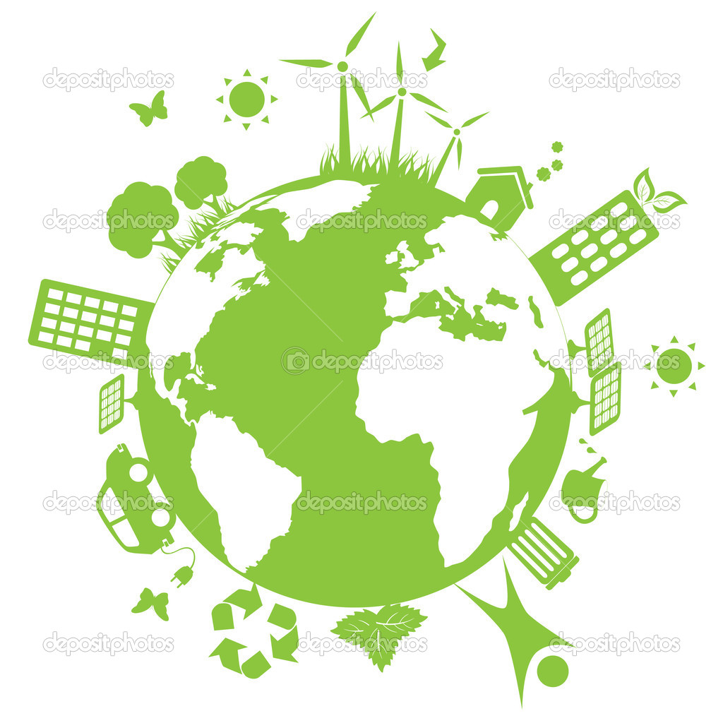 Green Environmental Earth   Stock Vector   Soleilc  5984978