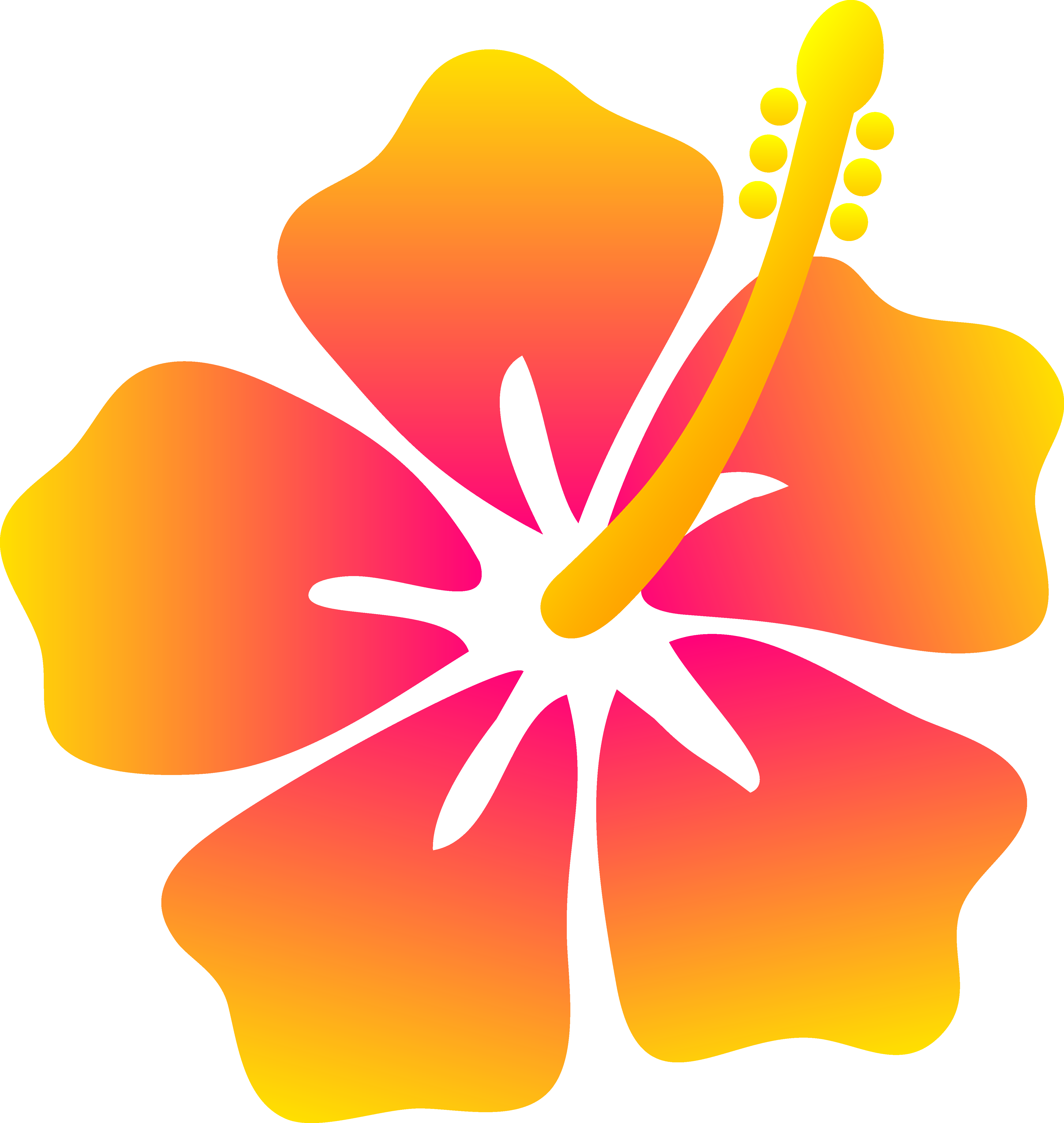 Hawaiian Flowers Clipart Gallery   Hibiscus Yellow Pink And More