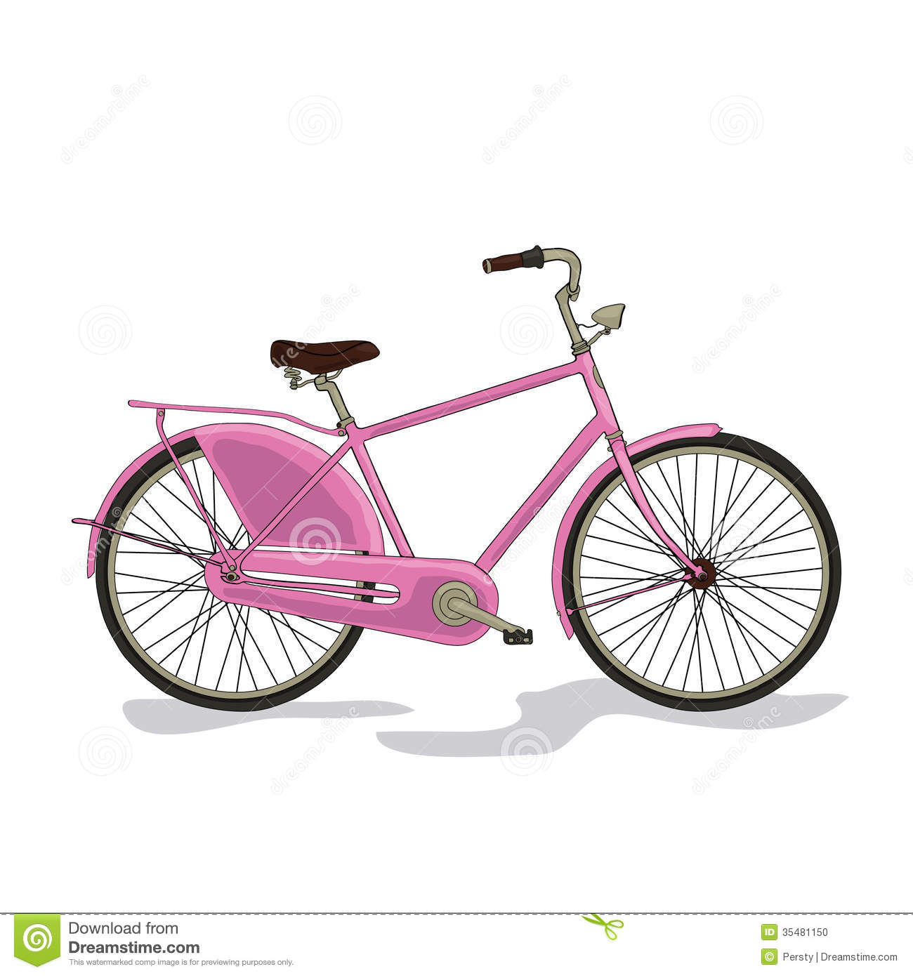 Pink Bike Clipart Pink City Bicycle Stock Photo