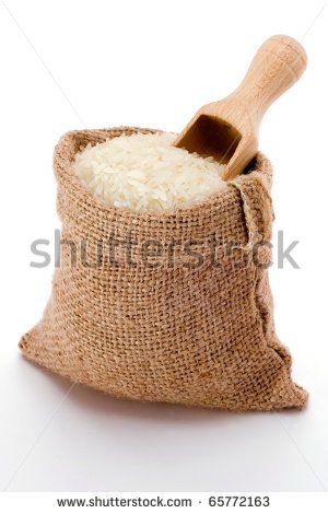 Rice Bag Clipart White Long Rice In Small
