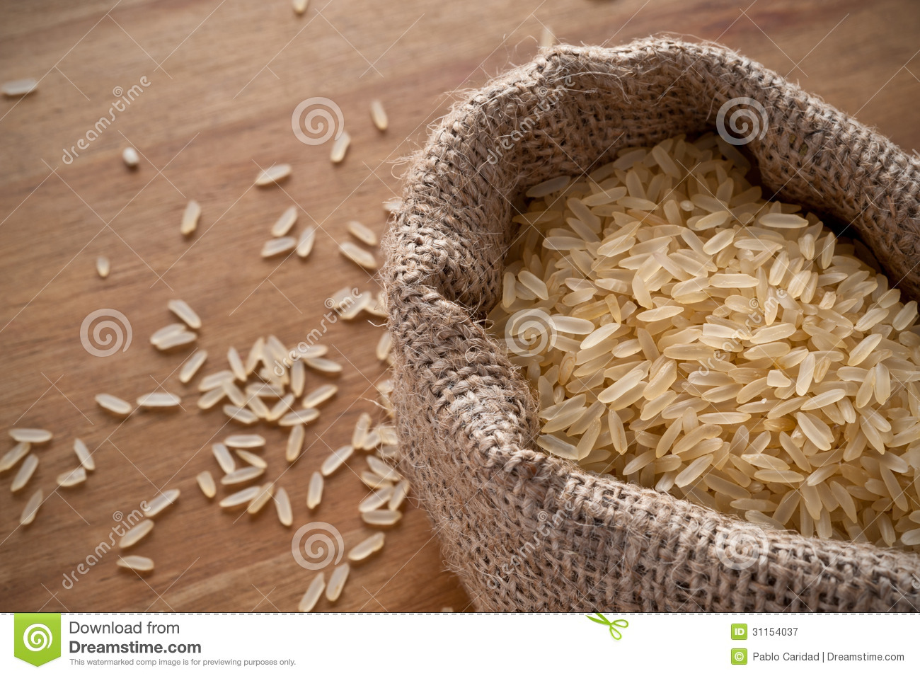 Rice Burlap Sack Royalty Free Stock Photography   Image  31154037