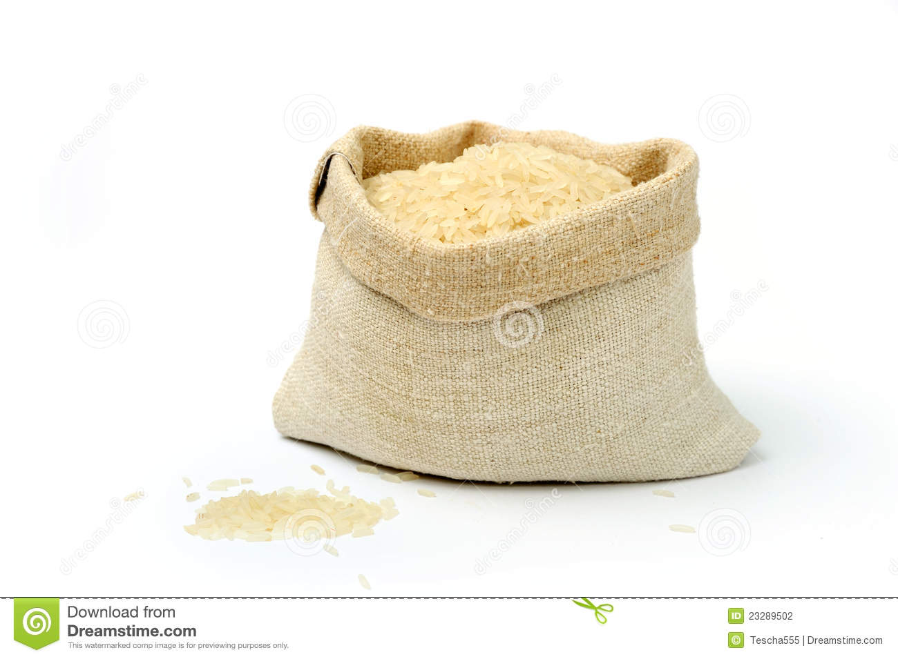 Rice In A Sack Stock Photography   Image  23289502