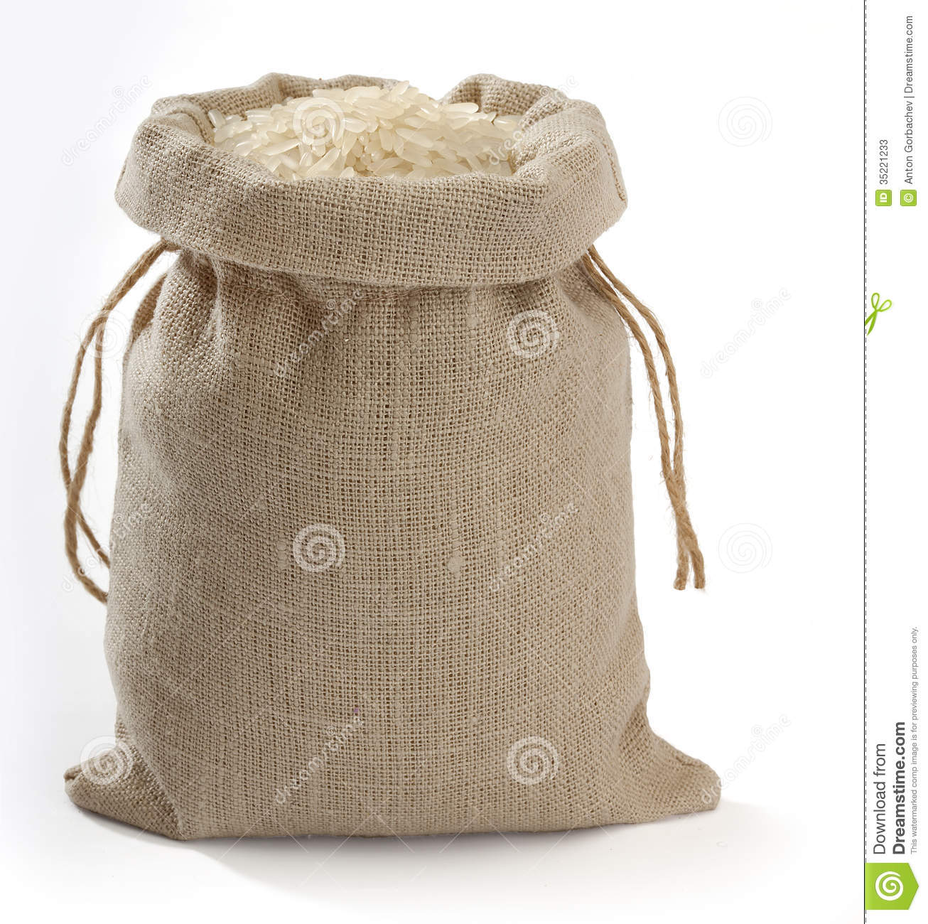 Sack With Rice Stock Photos   Image  35221233