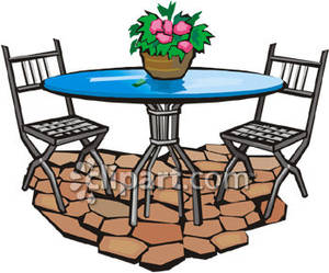 Set Of Patio Furniture   Royalty Free Clipart Picture