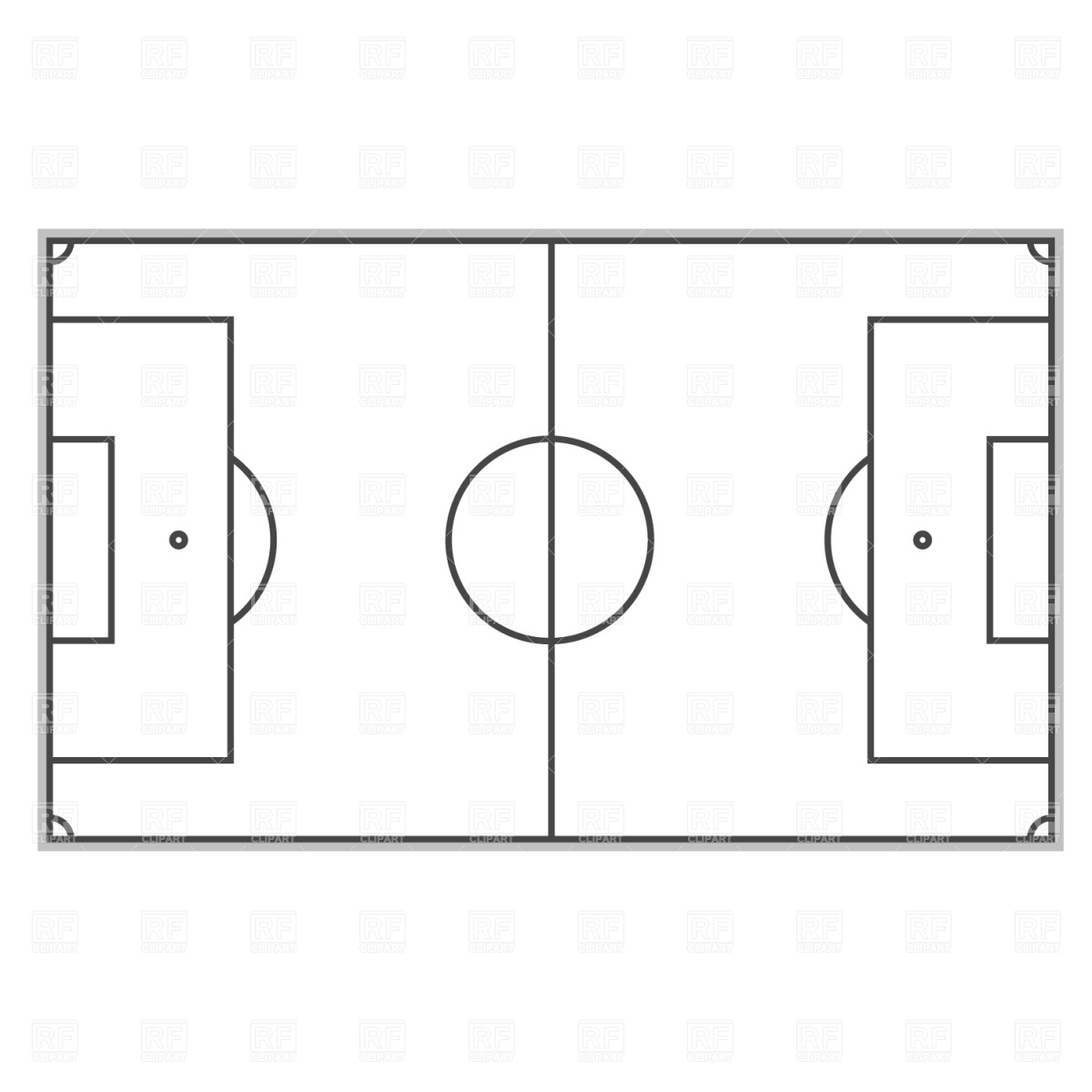 Soccer Field Plan Download Royalty Free Vector Clipart  Eps