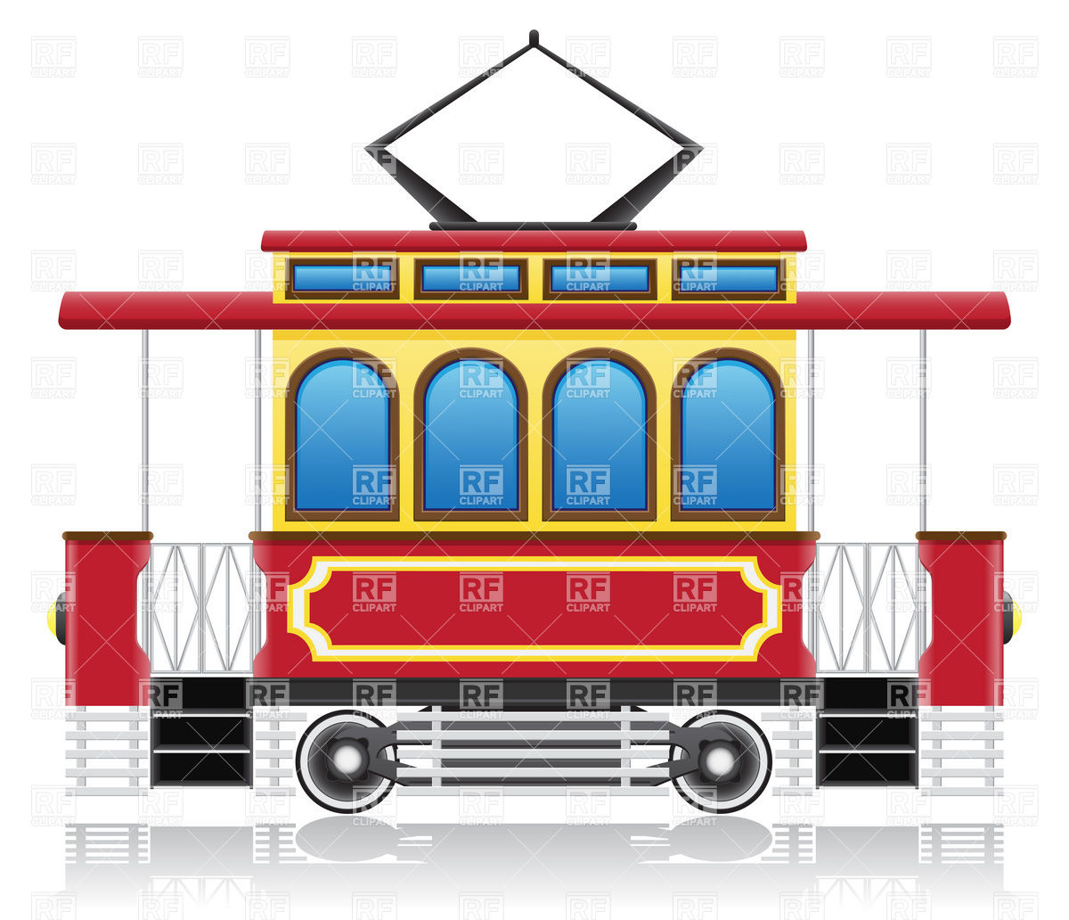 Street Railway Side View Download Royalty Free Vector Clipart  Eps