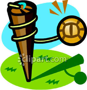 Tether Ball   Royalty Free Clipart Picture