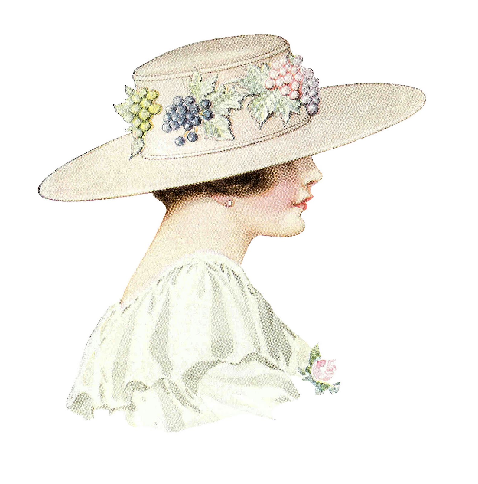This Is Pretty 1915 Hat Fashion  I Just Love This Antique Image From