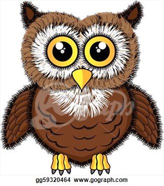 Vector Illustration Of A Cute Looking Owl  Stock Clip Art Gg59320464