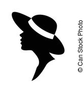 Woman In A Hat  Vector   Elegant Woman Head In A Hat