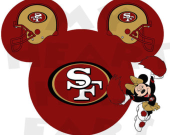     49ers Football Iron On Transfer Digital Image Clipart Instant Download