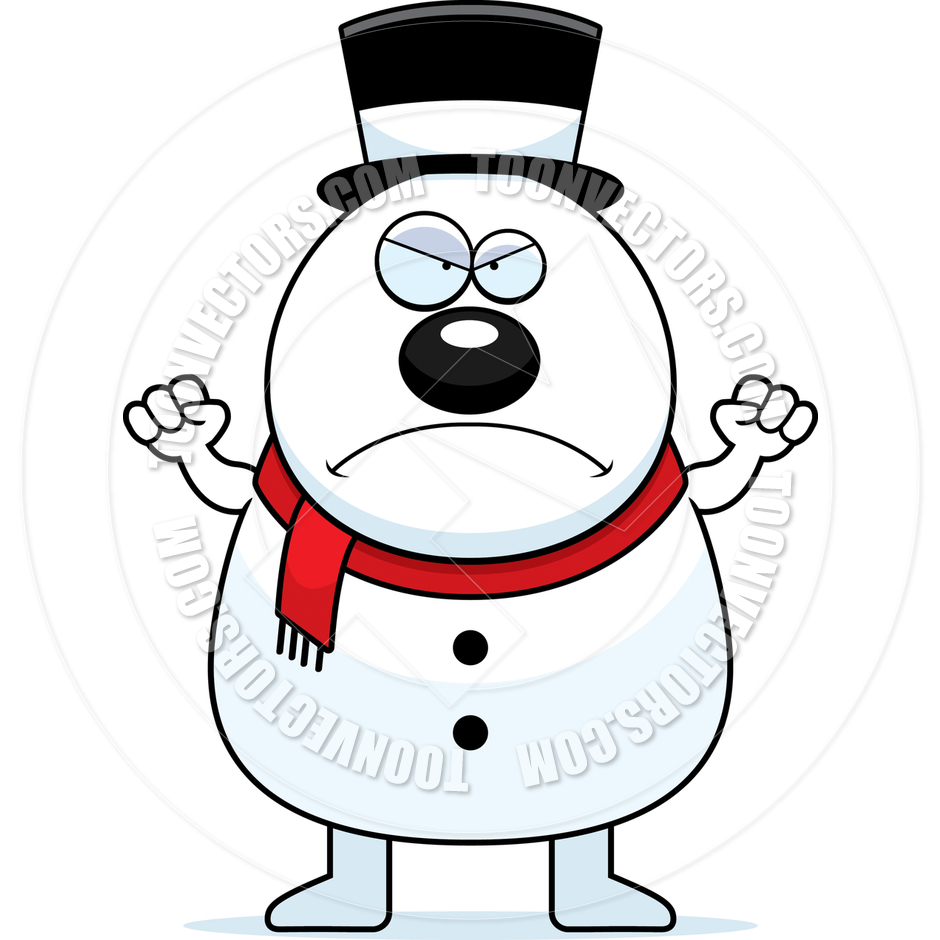 Angry Snowman Angry Cartoon Snowman