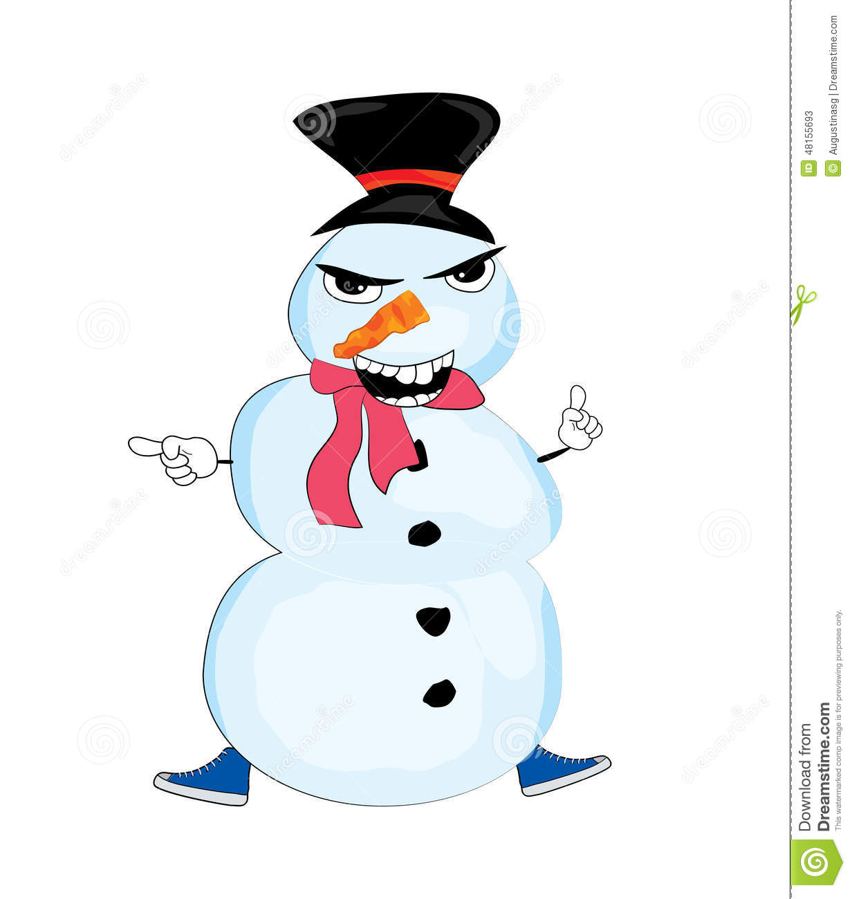 Angry Snowman Cartoon