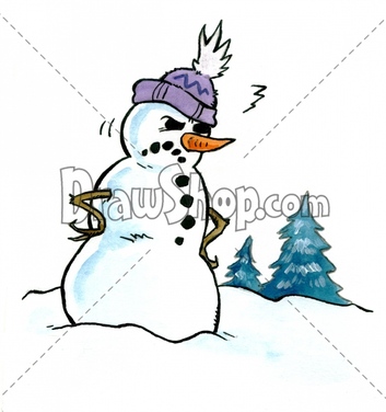 Angry Snowman Clipart Illustrations   Clip Art