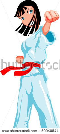 Cartoon Karate Girl  Vector Illustration    50940541   Shutterstock