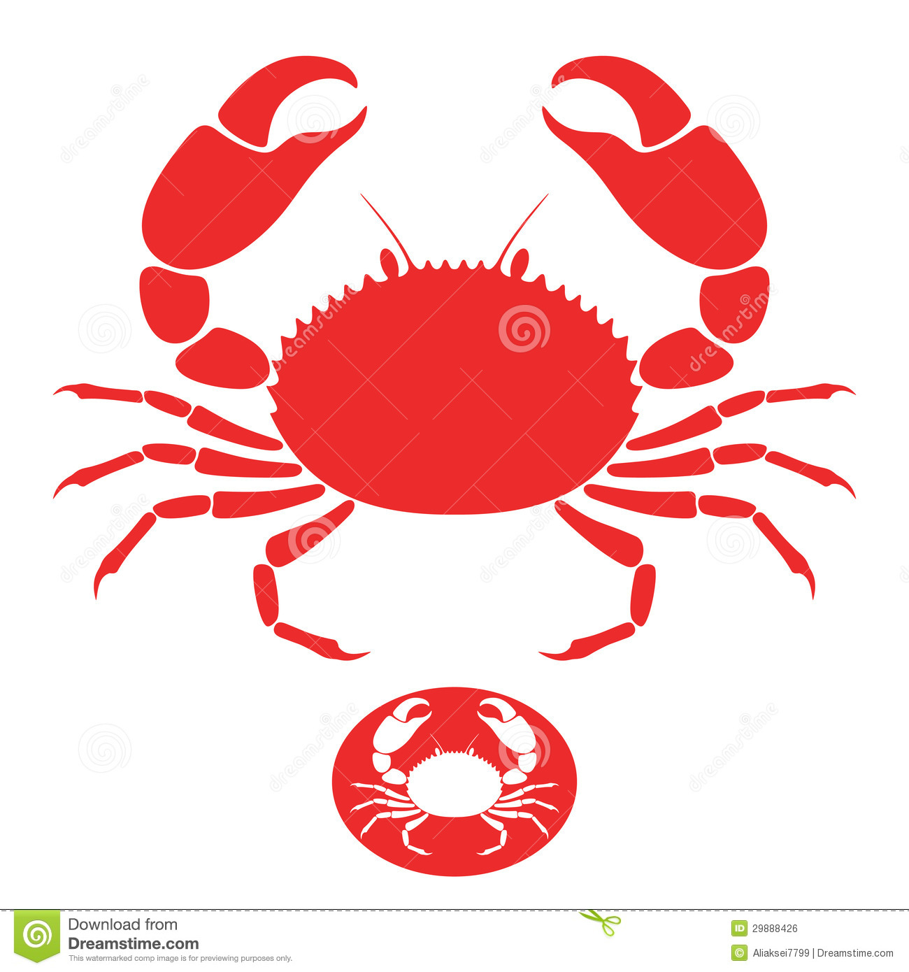 Crab  Sign  Vector Illustration  Eps 10    Alternate File  Cdr 10