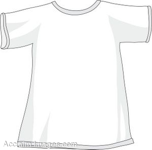 Description  Clip Art Picture Of A White T Shirt  Clipart Illustration