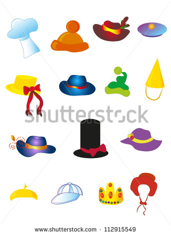 Different Colored Hats And Caps Stock Vector 112915549   Shutterstock