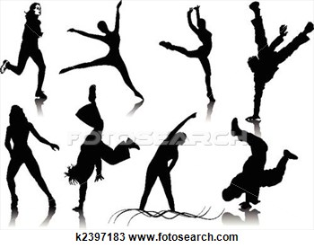 Fitness Women Vector Silhouettes  One Click Color Change View Large    