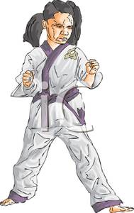 Girl Karate Cartoon