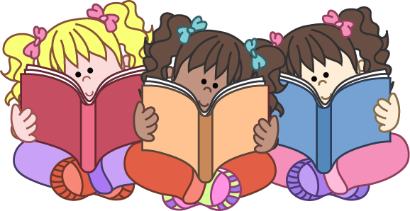 Group Reading Clipart Girls Reading Group Clipart