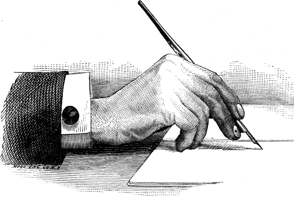 Hand Holding A Pen   Clipart Etc