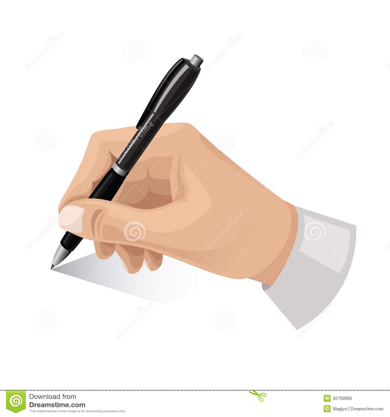Hand With Pen Royalty Free Stock Image   Image  30769866