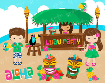 Hawaiian Luau Party Clip Art Hawaiian Luau Food Clip Art